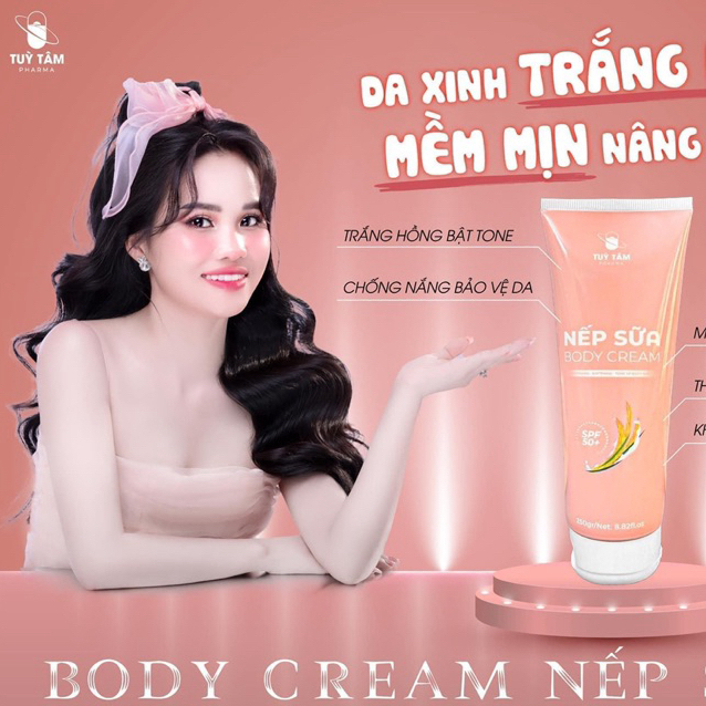 Kem body nếp sữa làm trắng da tự nhiên Skincare Nữ - Tùy Tâm Pharma