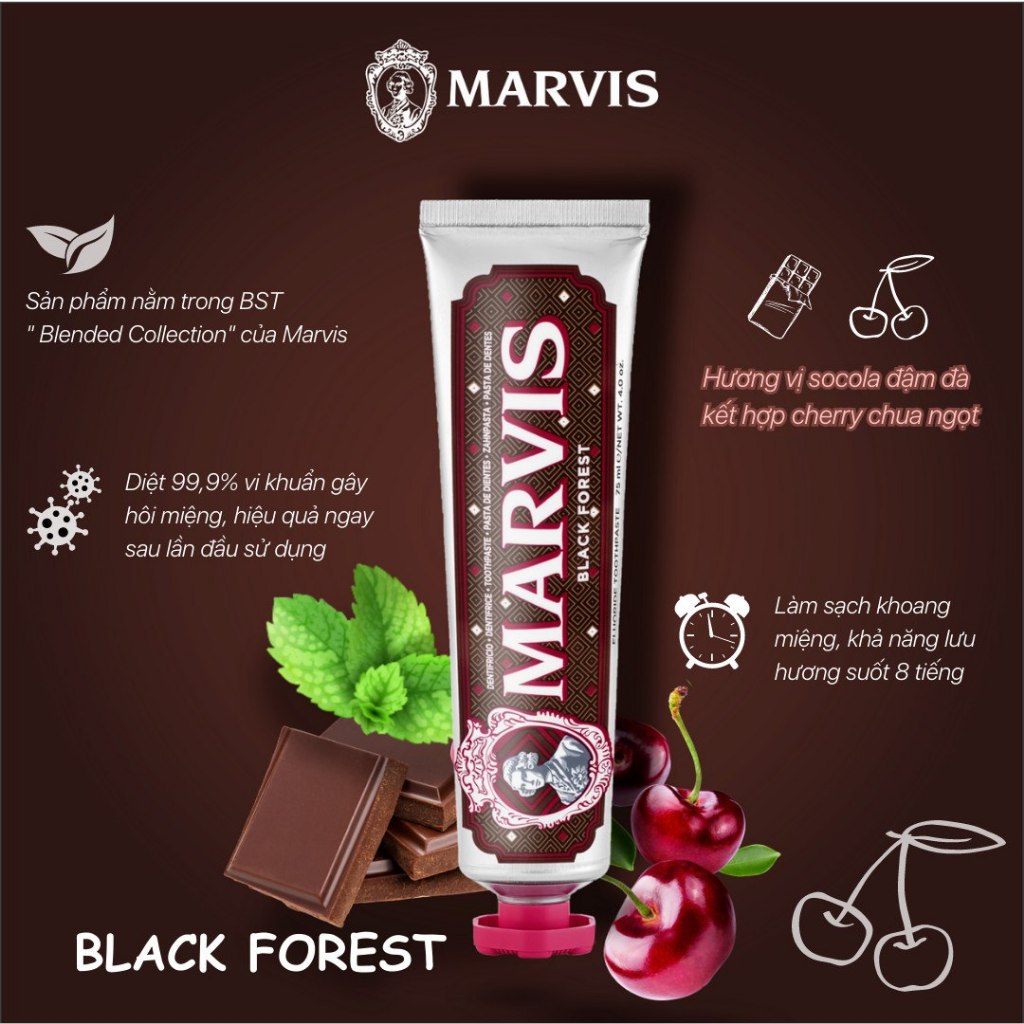 Ảnh Kem Đánh Răng Marvis Ý Nhiều Hương Vị Đủ Size 25ml, 75ml, 85ml - Marvis 4
