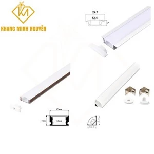 Thanh nhôm định hình chữ-V-601, chữ U-509, chữ T-509 chuyên dụng cho thi công nội thất led dây 8mm - 10mm