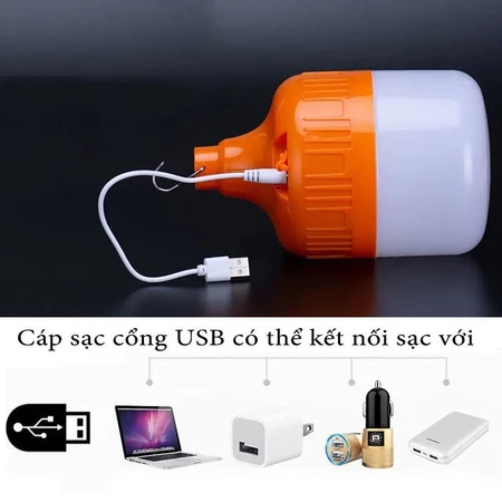 Bóng Đèn LED Tích Điện DIDOOGLT 100W Đèn Sạc USB Siêu Sáng Kèm Dây Sạc | BigBuy360 - bigbuy360.vn