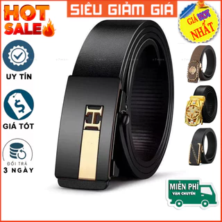 ⚡️ Giá Sốc ⚡️Thắt lưng nam da cao cấp khóa kim loại tự động không gỉ v7men - Cam kết 1 đổi 1 bảo hành 12 tháng