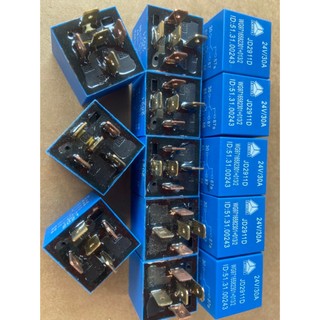 [ combo 10 chiếc ] Rơ le 5 chân howo  Điện 24v/ 30A JD2911D  vỏ màu XANH