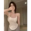 Áo Hai Dây Nữ SẴN MÚT NGỰC RANSHI Tanktop Ôm Sát Phối Cúc Ngực Vạt Bầu Tôn Dáng Chất Thun Gân Dày Dặn - RA294