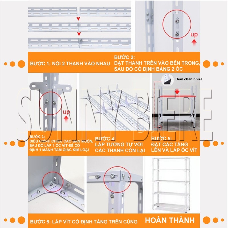 Kệ Sắt Cao Cấp Đựng Đồ Chống Thấm Nước Và Chống Gỉ Kệ Để Đồ Mỗi Lớp Có Thể Chịu Được 200kg