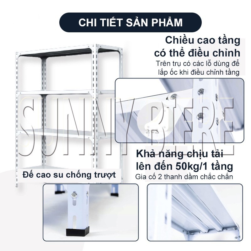 Kệ Sắt Cao Cấp Đựng Đồ Chống Thấm Nước Và Chống Gỉ Kệ Để Đồ Mỗi Lớp Có Thể Chịu Được 200kg