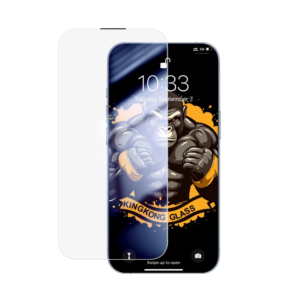 [ SAMSUNG ] Kính cường lực khung tự dán KINGKONG MAGICBOX độ cứng 9H, kính trong suốt không viền đen cho Samsung S24 S25