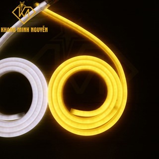 [Giá 1 mét] Đèn LED Neon tròn 360 độ 220V - 2835 - IP65 cuộn 100m, trắng, vàng, dương, lá, hồng làm chữ neon 3D