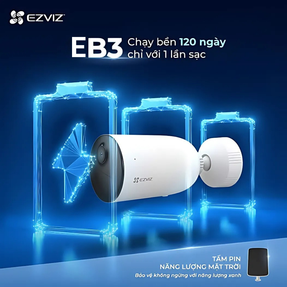 Ảnh Camera Pin Sạc Ngoài Trời EB3 EVZIZ 2K, Có Màu Ban Đêm, IP Chống Chịu Thời Tiết 2