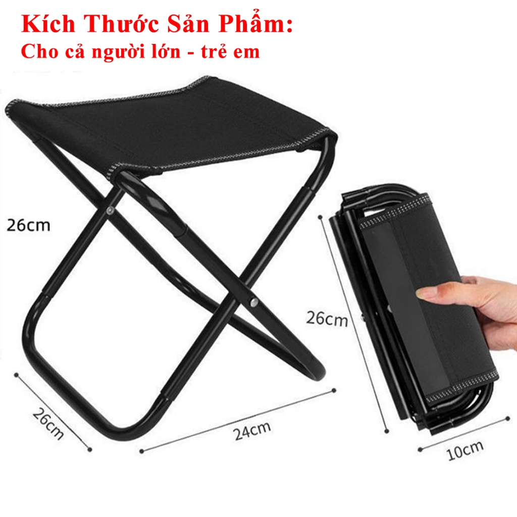 Ảnh Ghế Gập Gọn Đút Túi Quần, Ghế Câu Cá, Ghế Đi Du Lịch, Cắm Trại, Ghế Mini Ngồi Chờ Tàu Hỏa Gấp Gọn Chính Hãng Amalife 2