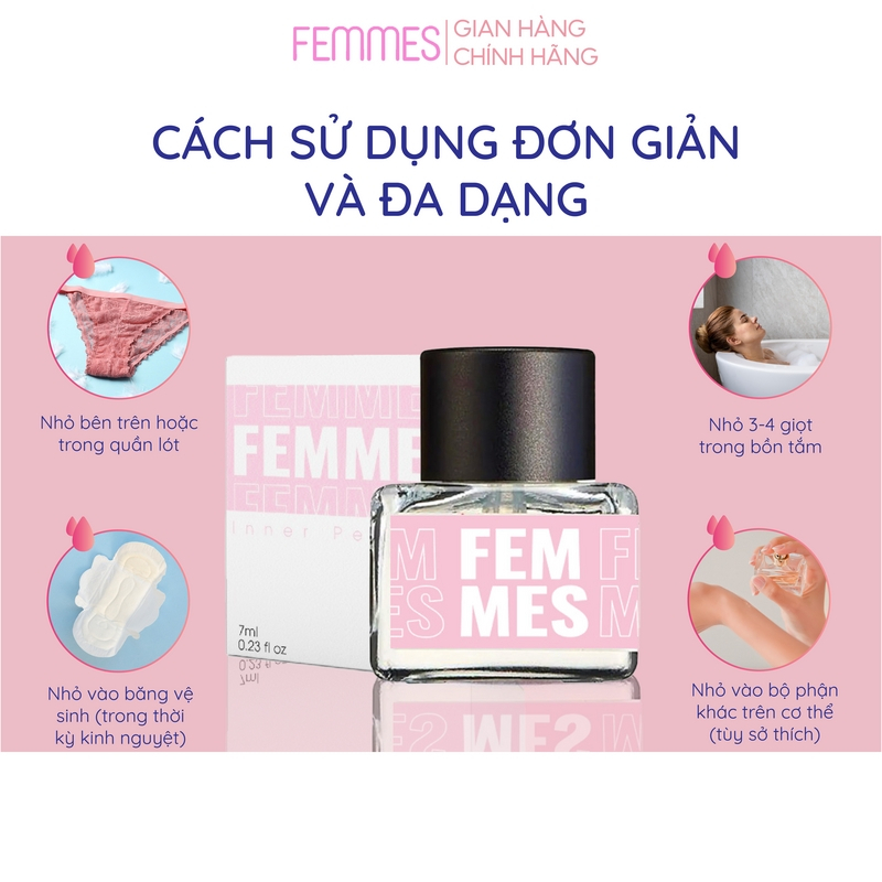 Ảnh Nước Hoa Vùng Kín Inner Perfume Femmes CAO CẤP chính hãng, mùi thơm quyến rũ, sexy độ lưu hương tốt dung tích 7ml 2