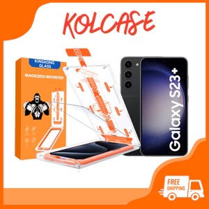 Kính cường lực khung tự dán KINGKONG MAGICBOX độ cứng 9H, kính trong suốt không viền đen cho Samsung S24 S25