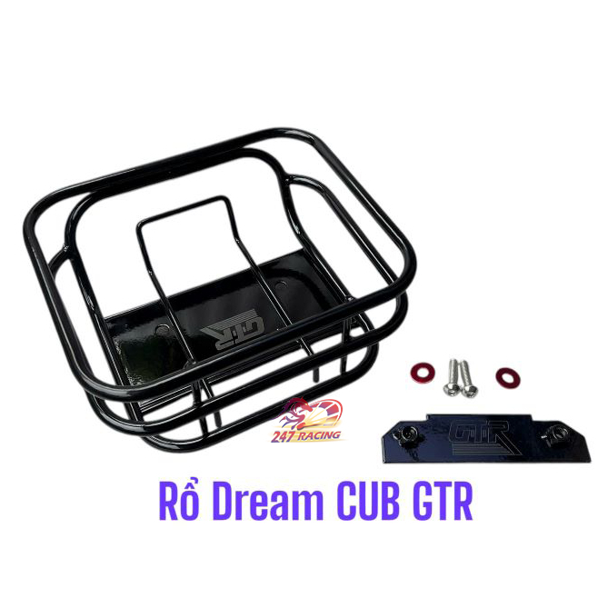 Rổ DREAM CUB mẫu GTR racing sơn tĩnh điện kèm bát và long đền Đỏ...