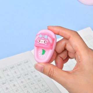 Gôm Tẩy Hình Dép Kuromi, Melody Siêu Dễ Thương Tẩy Sạch Ít Vụn, An Toàn Cho Bé, Học Sinh, Trẻ Nhỏ - Tẩy Bút Chì 2B HB
