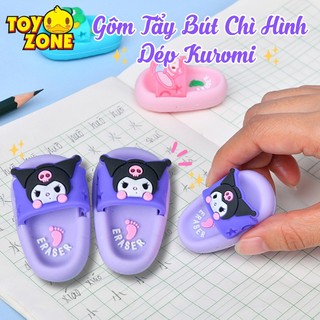 Gôm Tẩy Hình Dép Kuromi, Melody Siêu Dễ Thương Tẩy Sạch Ít Vụn, An Toàn Cho Bé, Học Sinh, Trẻ Nhỏ - Tẩy Bút Chì 2B HB