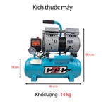 Máy nén khí không dầu mini 9lít,600w chính hãng Sky. Máy nén khí chuyên dùng bơm hơi, xì khô.. không dầu ít ồn — ảnh 2