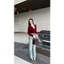 Set bộ áo quần GUMIN thiết kế áo body suit có khóa cổ và quần jean dáng suông rộng sang trọng cao cấp