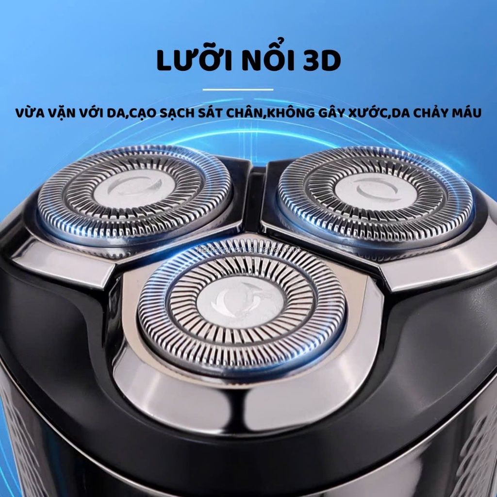 Ảnh Máy cạo râu điện ENZO 9305 lưỡi dao xoay,lưỡi cạo nổi 3D ôm mặt,pin sạc siêu bền,chống nước ipx6 bh 5 năm 2