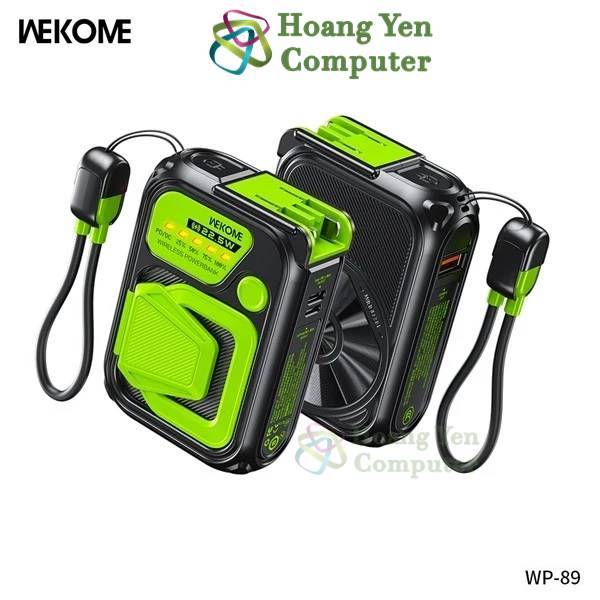 [Có CCC] Nguồn Di Động Không Dây Wekome WP-89 10000Mah (Sạc Nhanh QC3.0, VOOC 2.0, PD20W) - Hoàng Yến Computer