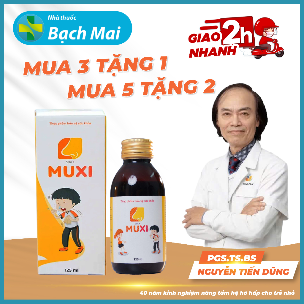Siro Muxi 125ml an toàn từ thảo dược, hỗ trợ giảm các triệu chứng ngạt ...