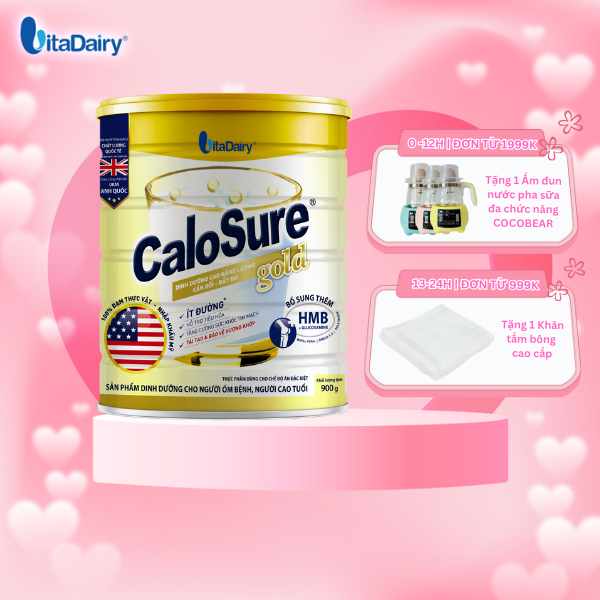 Sữa bột Calosure Gold ít đường 900g với đạm thực vật - VitaDairy ...