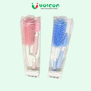 Cọ rửa bình sữa 3 chi tiết TOP KIDS (màu sắc sẽ dc giao ngẫu nhiên)