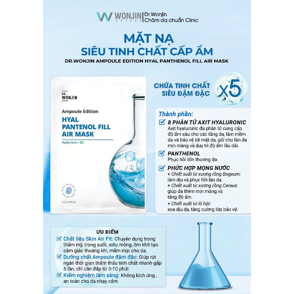 Ảnh Combo 20 Mặt Nạ Siêu Tinh Chất MIX DR WonJin Ampoule Edition Fill Air 27g (KHÔNG HỘP) [B2] 1