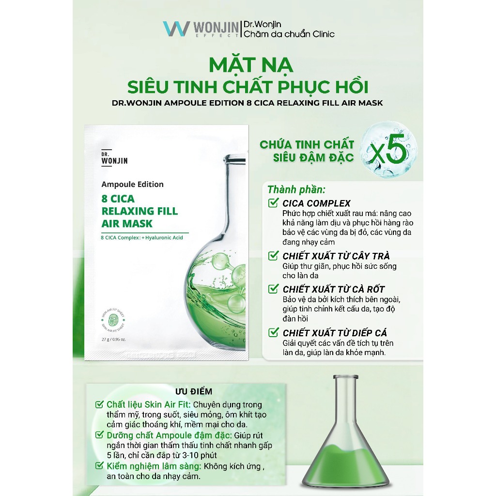 Ảnh Combo 20 Mặt Nạ Siêu Tinh Chất MIX DR WonJin Ampoule Edition Fill Air 27g (KHÔNG HỘP) [B2] 2