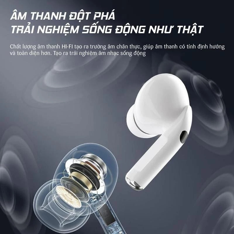 Tai Nghe Bluetooth Không Dây v5.3 Chạm Cảm Ứng, Âm Thanh Hay Có Mic | BigBuy360 - bigbuy360.vn