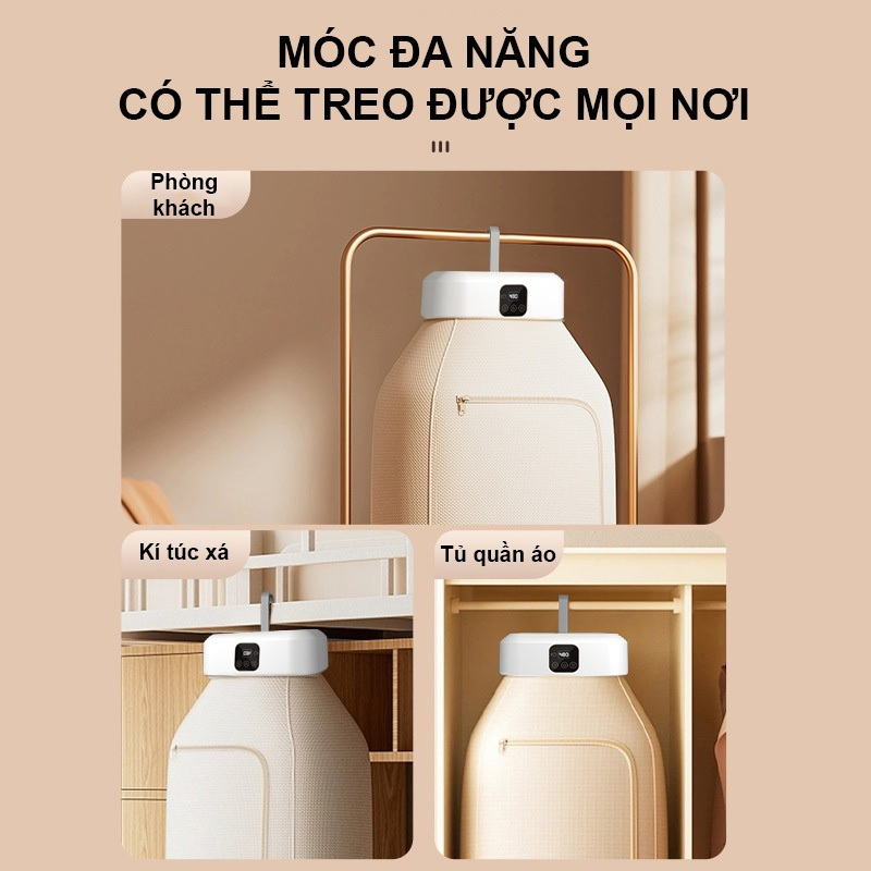 Máy sấy quần áo gấp gọn, tủ sấy quần áo với 2 chế độ sấy công suất 600W tiện dụng cho gia đình