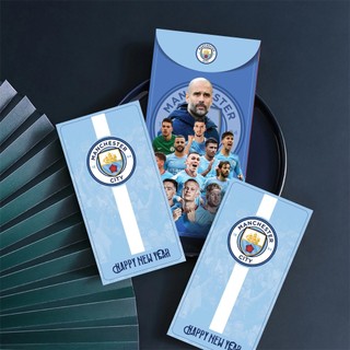 10 Bao Lì Xì Năm Mới 2026 - BÍNH NGỌ (CÂU LẠC BỘ MANCHESTER CITY) 8X16cm – Đẹp - Ý Nghĩa