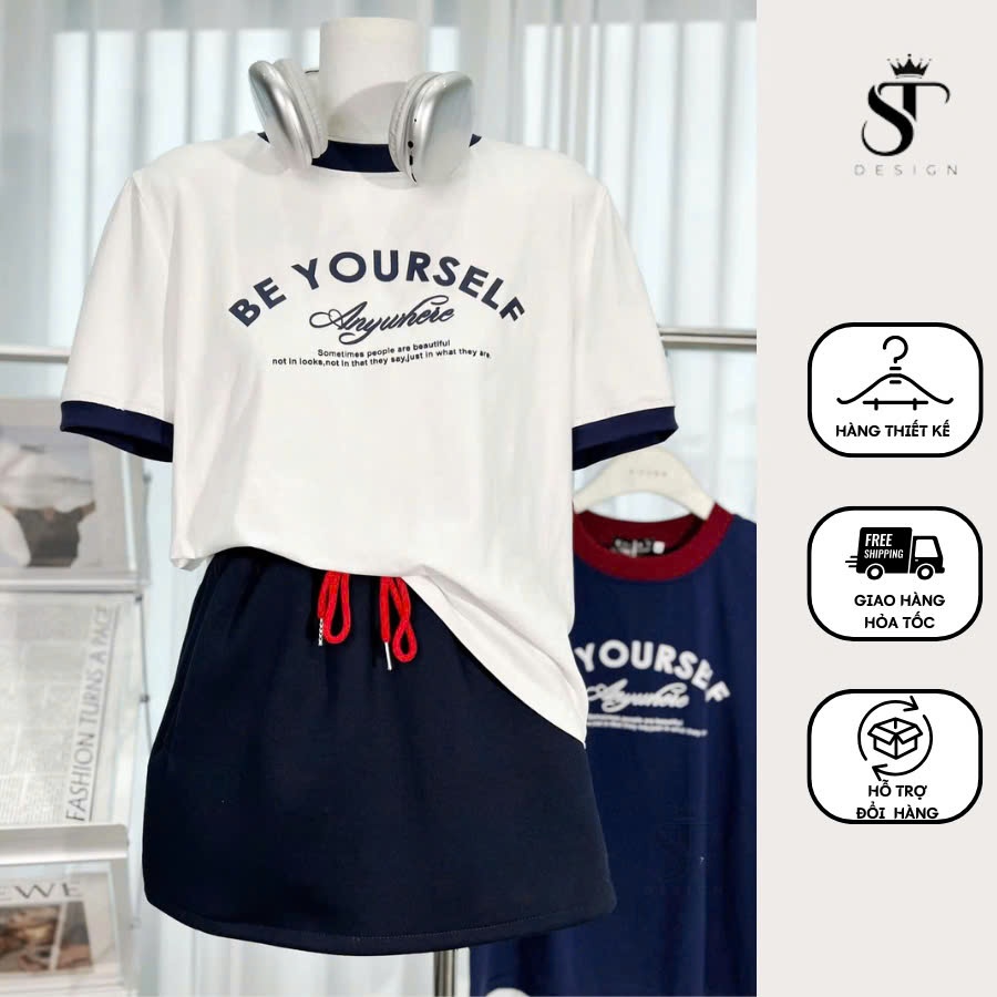 Set Đồ Thể Thao Áo Cotton Cao Cấp Tay Ngắn Be Yoursefl - ST DESIGN - 09