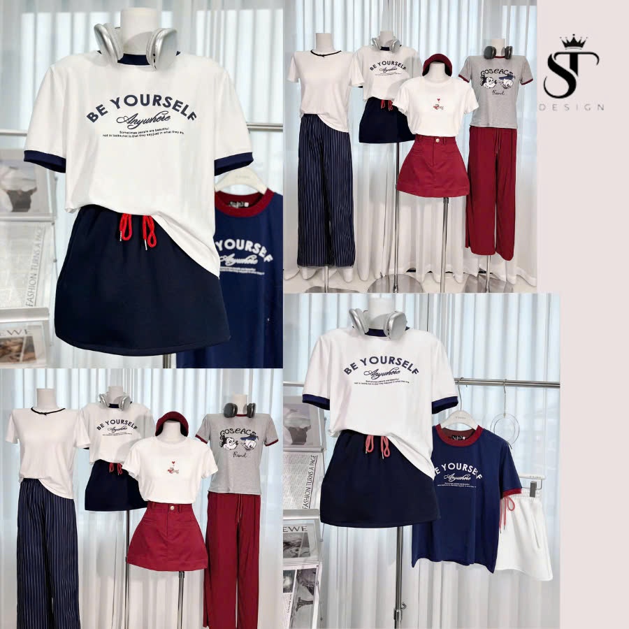 Set Đồ Thể Thao Áo Cotton Cao Cấp Tay Ngắn Be Yoursefl - ST DESIGN - 09