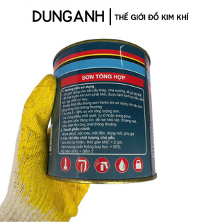 Sơn chống rỉ nhanh khô Kim Khí Dung Anh, sơn chống rỉ nâu, sơn chống rỉ ghi hộp 800g