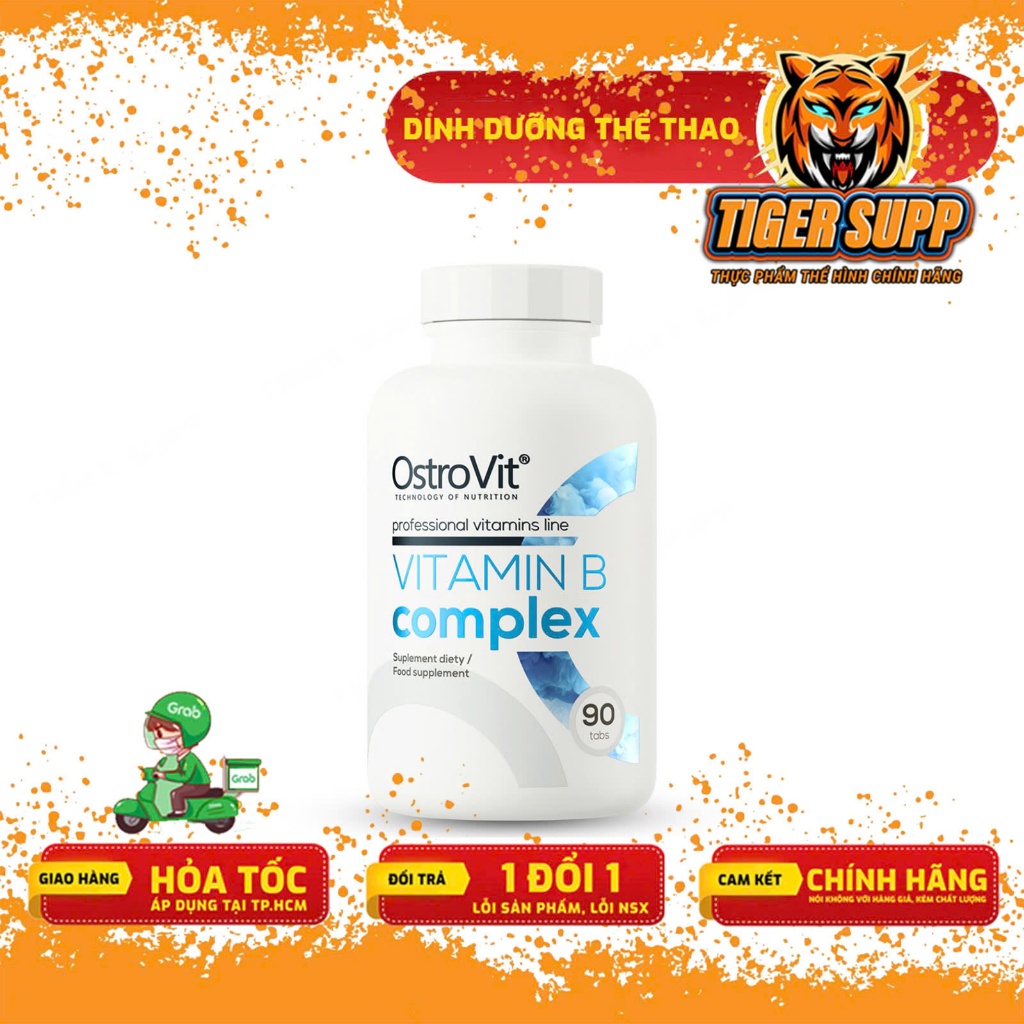 [Freeship] Ostrovit Vitamin B Complex, Tăng cường sức khỏe, 90 Viên