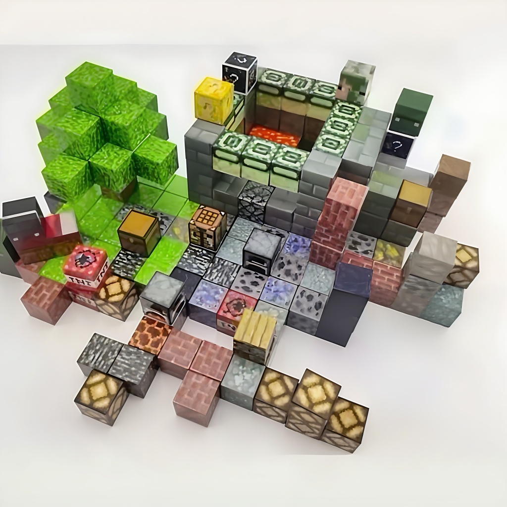 Đồ Chơi Khối Nam Châm Từ Tính Minecraft, Mô Hình Lắp Ráp Khối Block Xây ...