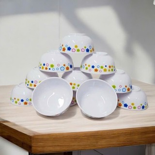 COMBO 10/15 Chén Nhựa Melamine Cơm Chén Chè Màu Nâu, Đen, Trắng,... Trường An VN