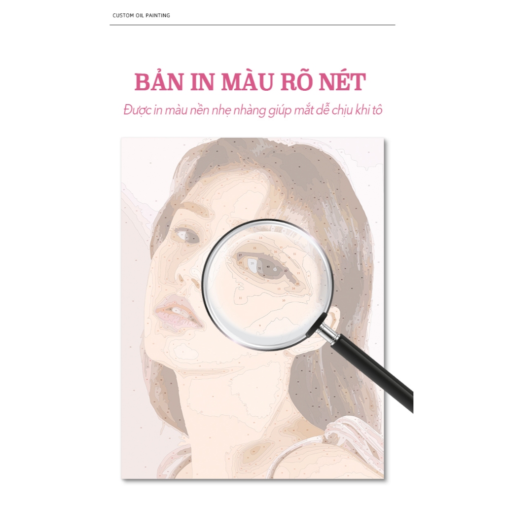 Tranh Tô Màu Số Hoá In Theo Yêu Cầu Tự Tô Theo Số COCI Đặt In Từ Ảnh Cá Nhân Có Khung Kèm Màu