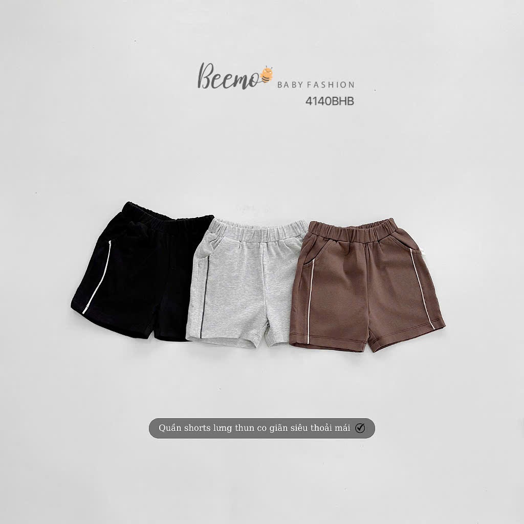 Bộ cotton polo phối tay trơn màu cho bé trai, bộ cotton cổ đức basic phối cá tính cho bé 4140BHB