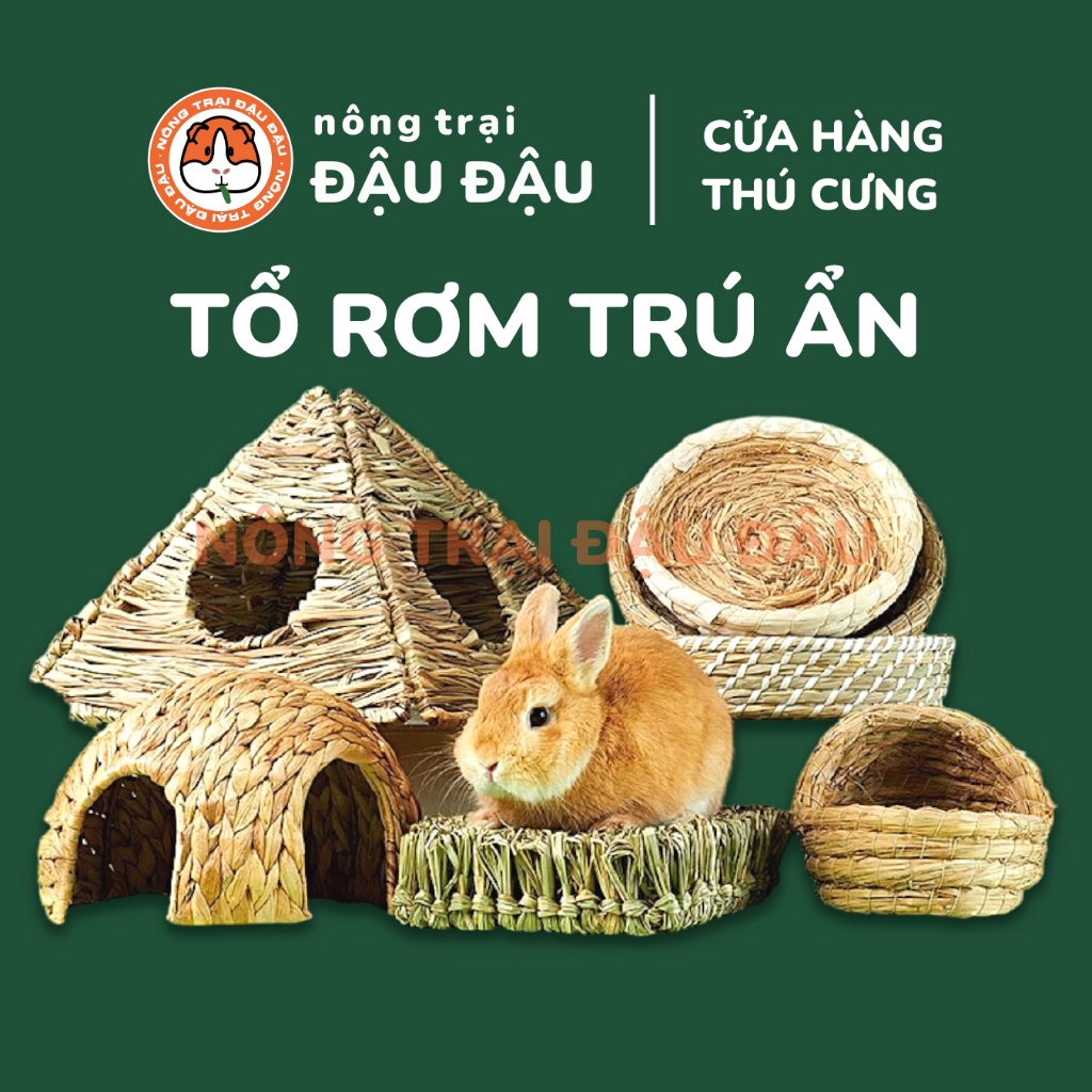 Tổ Rơm Trú Ẩn Cho Thỏ, Bọ Ú, Chinchilla Tổ Ngủ Cho Chuột Lang, Thỏ, Thú ...