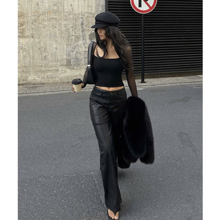 Áo Croptop tay dài voan lưới M057