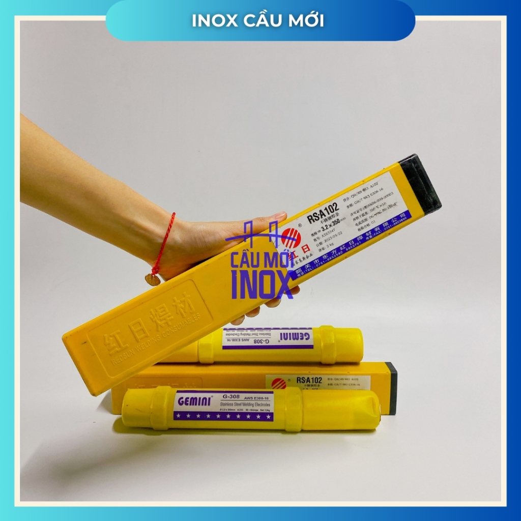 (Lẻ 5 cây - 10 cây) Que hàn Inox 304, size 2.0 - 2.5 - 3.2mm, chất lượng cao, uy tín