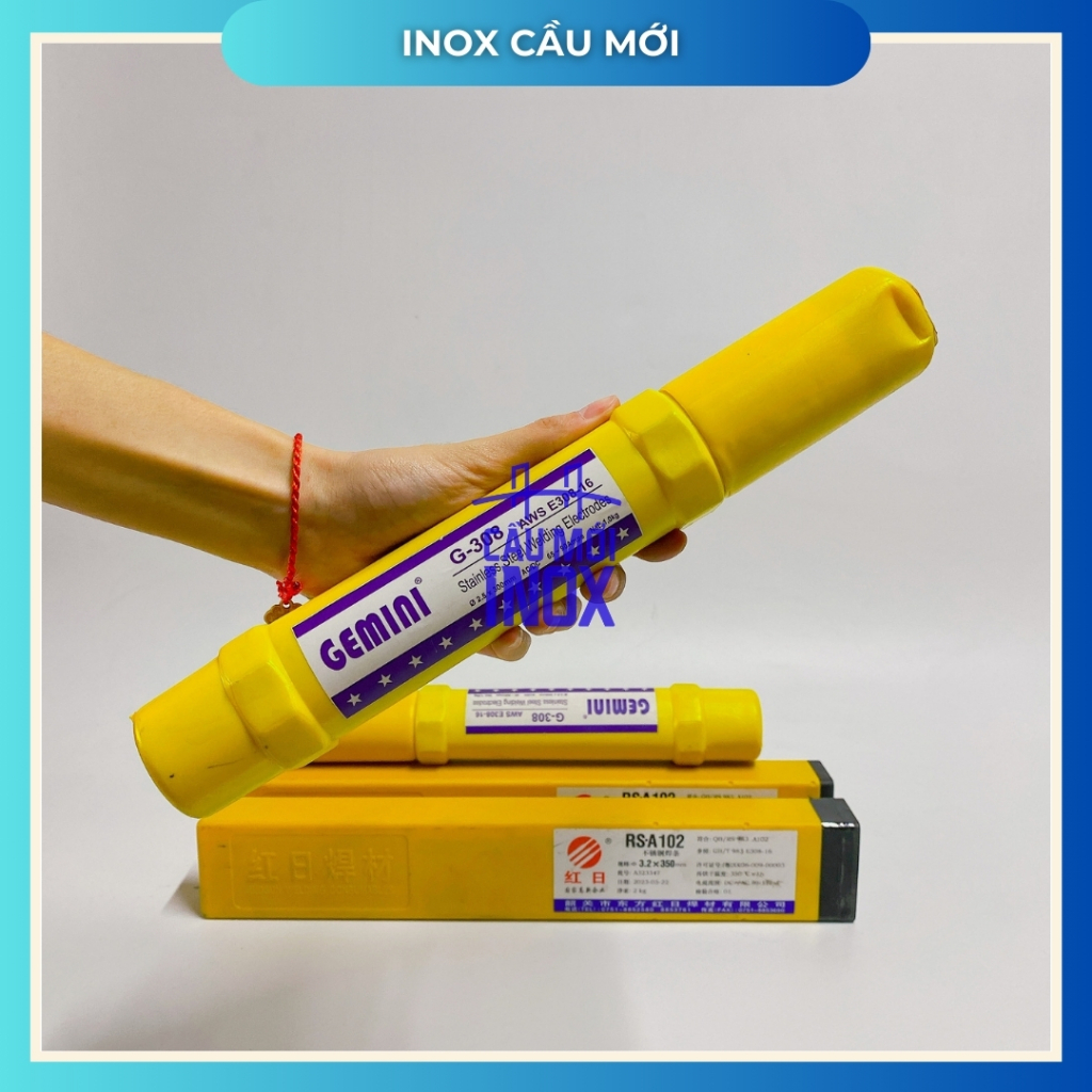 (Lẻ 5 cây - 10 cây) Que hàn Inox 304, size 2.0 - 2.5 - 3.2mm, chất lượng cao, uy tín