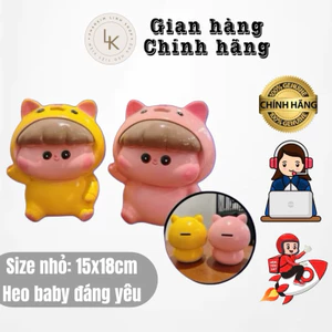 Heo đất hinh baby dễ thương cao cấp Ống heo tiết kiệm tiền