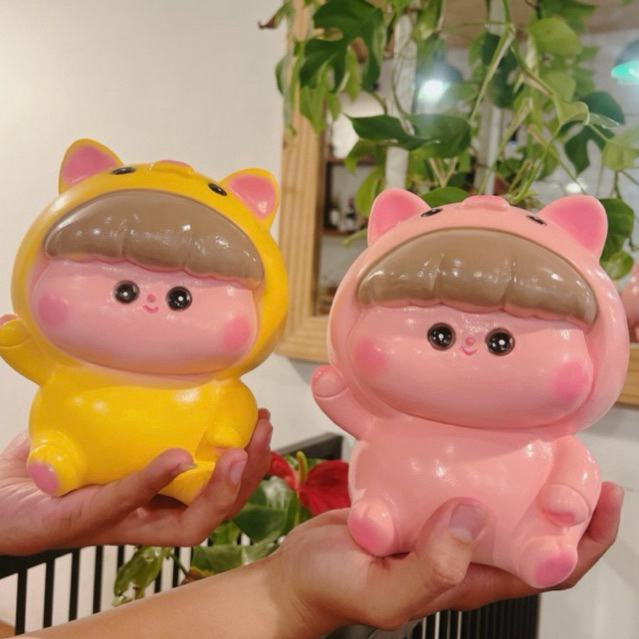 Heo đất hinh baby dễ thương cao cấp Ống heo tiết kiệm tiền