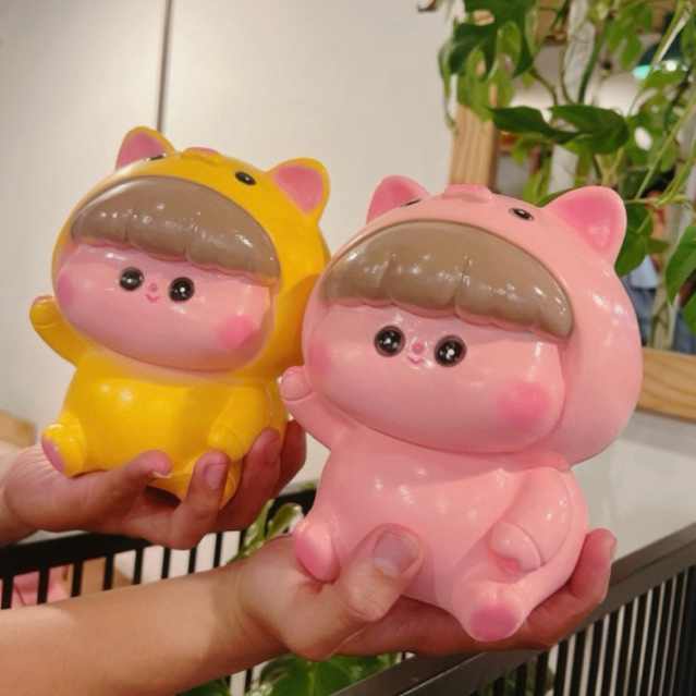 Heo đất hinh baby dễ thương cao cấp Ống heo tiết kiệm tiền