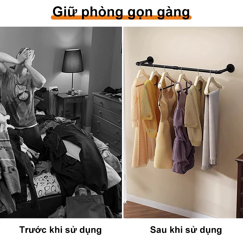 𝐎𝐥𝐢𝐟𝐞 Thanh U Treo Quần Áo Cây Treo Đồ Treo Tường Giá Treo Quần Áo Cài Đặt Dễ