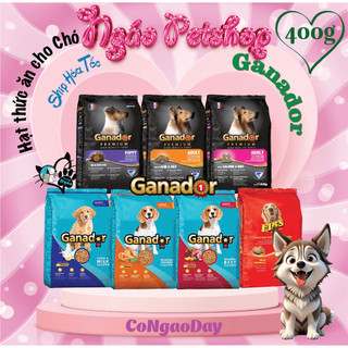 Thức Ăn Hạt Cho Chó Ganador Fibs Gói 400g Cho Chó Con Và Trưởng Thành Đủ Vị