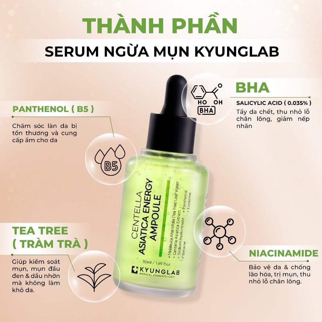 Ảnh Serum giảm mụn kiềm dầu KyungLab Centella Asiatica Ampoule 50ml- K Naturals 2