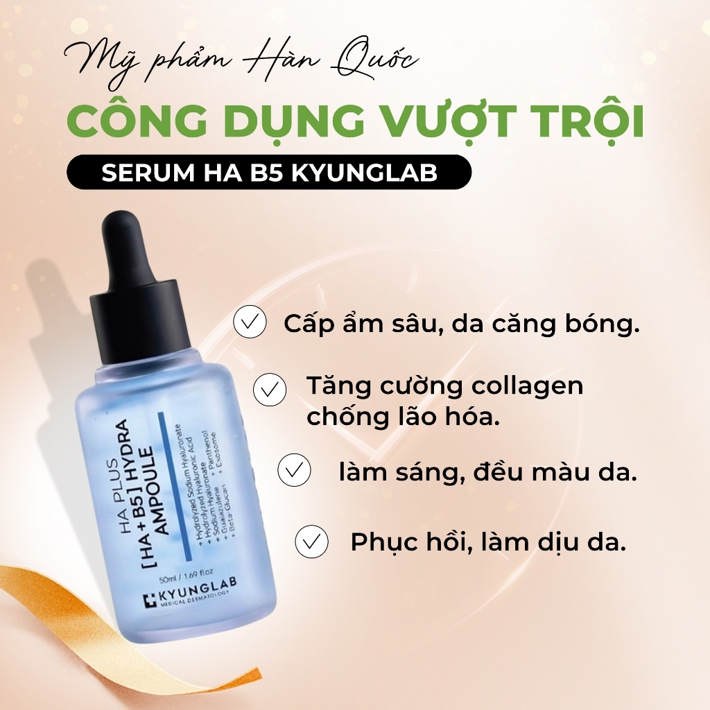 Ảnh Serum dưỡng ẩm HA B5 KyungLab phục hồi làm dịu da, dưỡng da căng bóng mịn màng 50ml 4
