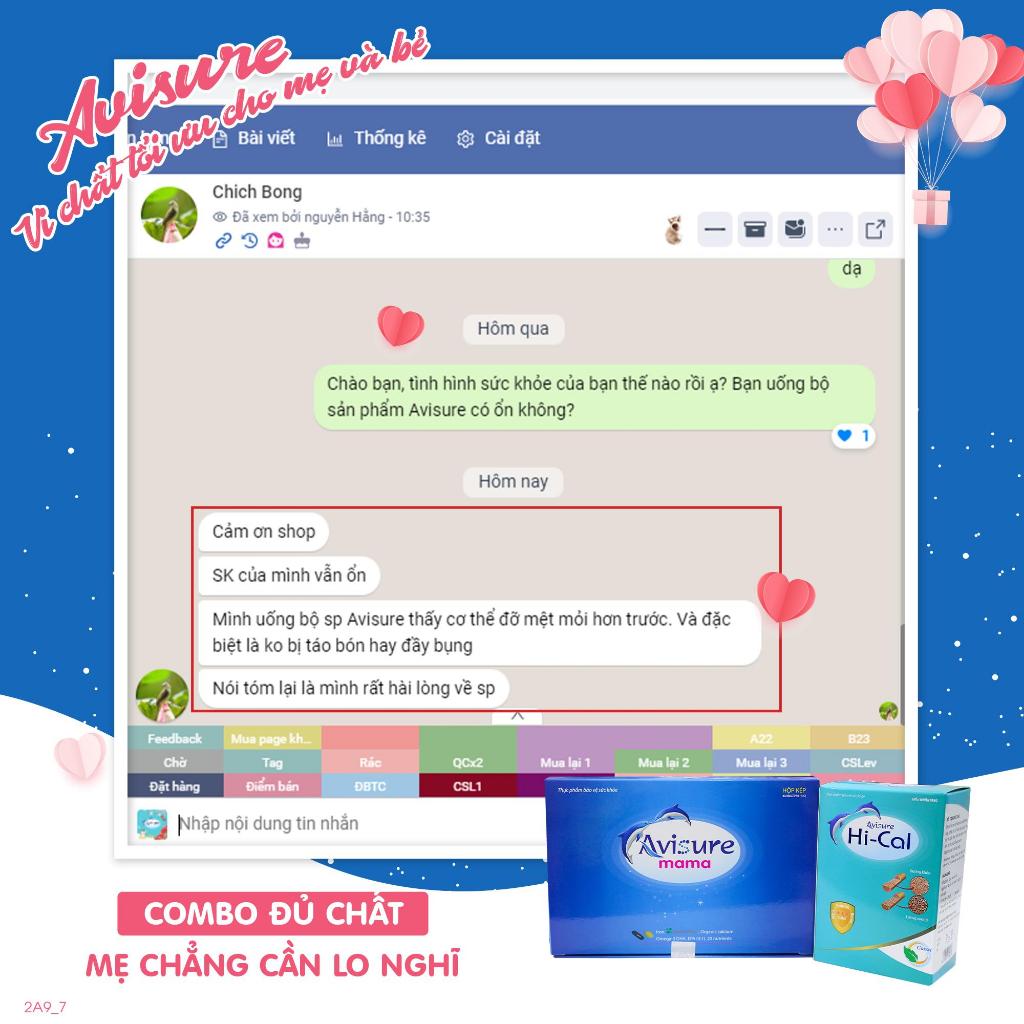 Ảnh Bộ đôi Canxi Hical và Vitamin tổng hợp Avisure Mama đủ sắt, canxi, DHA cho bà bầu, sau sinh 120 viên 3